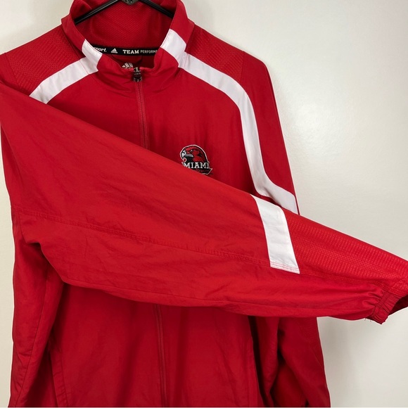 Miami RedHawks adidas Climalite Pullover Men's Red/White Sz Medium - Picture 9 of 16